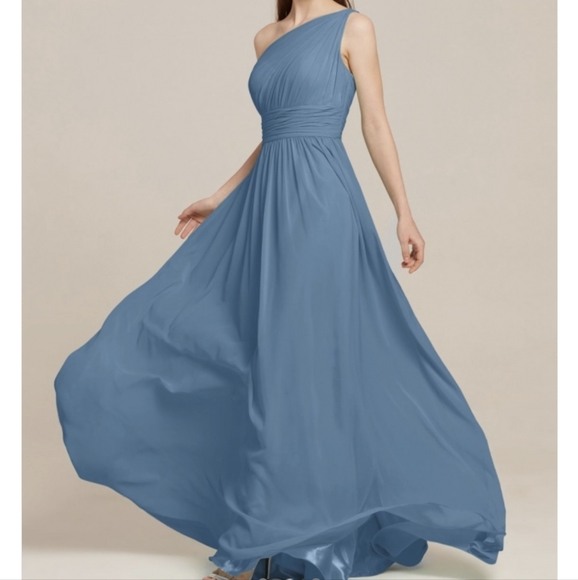AW Grace Bridesmaid Prom Formal Special Occasion Wedding Guest Dress, 12, Blue - Picture 3 of 10
